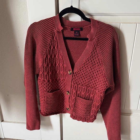 Rock & Roll Cowgirl Sweaters - Rock&Roll Women's Red Knit Cardigan Sweater